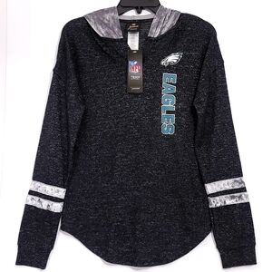 NFL Eagles Velour Trimmed Hoodie Size Medium 7\9